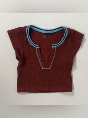 Out From Under Urban Outfitters Go For Gold Seamless Stretch Red Crop Top XS/S